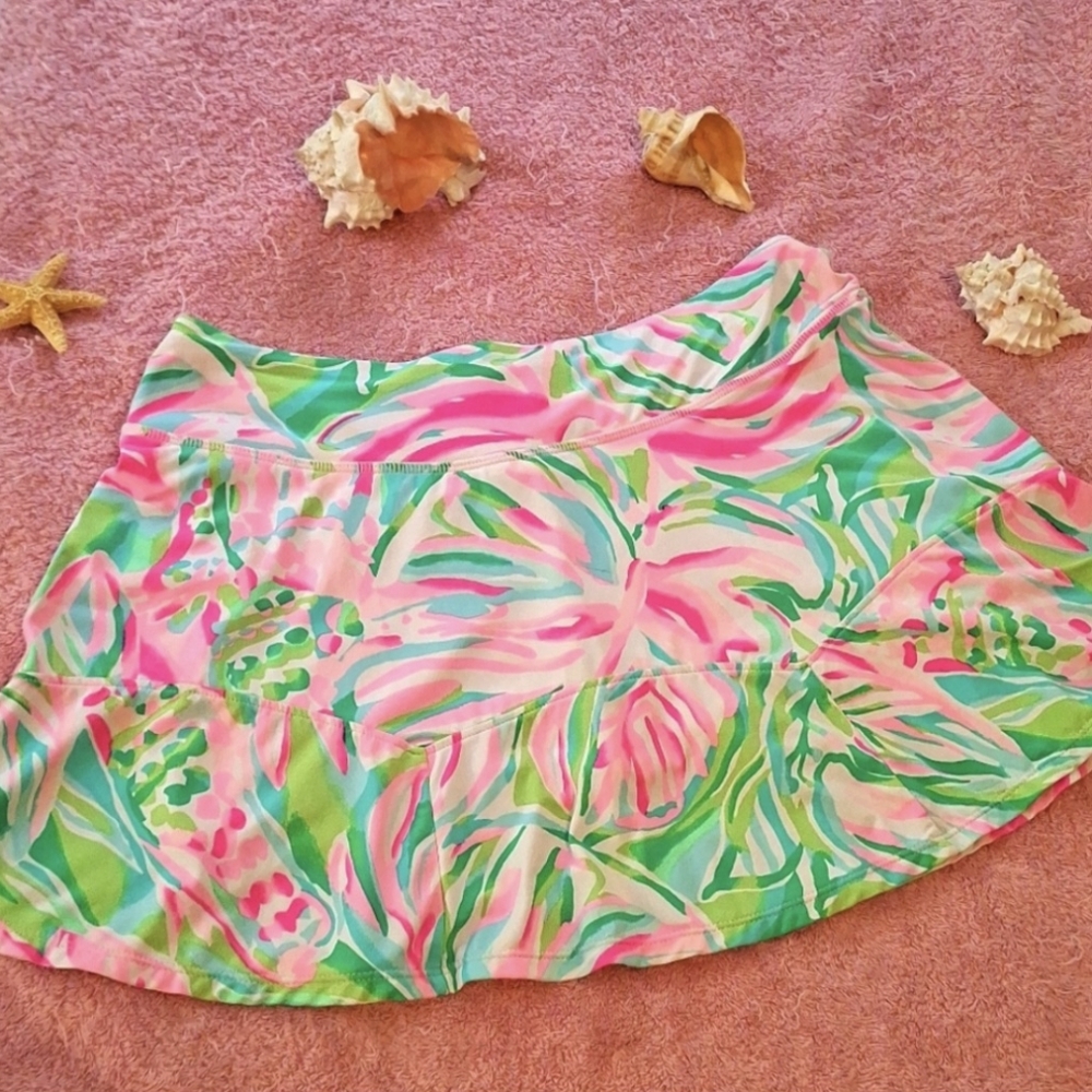 Lilly Pulitzer Skirt- Croc My World Small Luxletic Corrine Skor EUC HTF